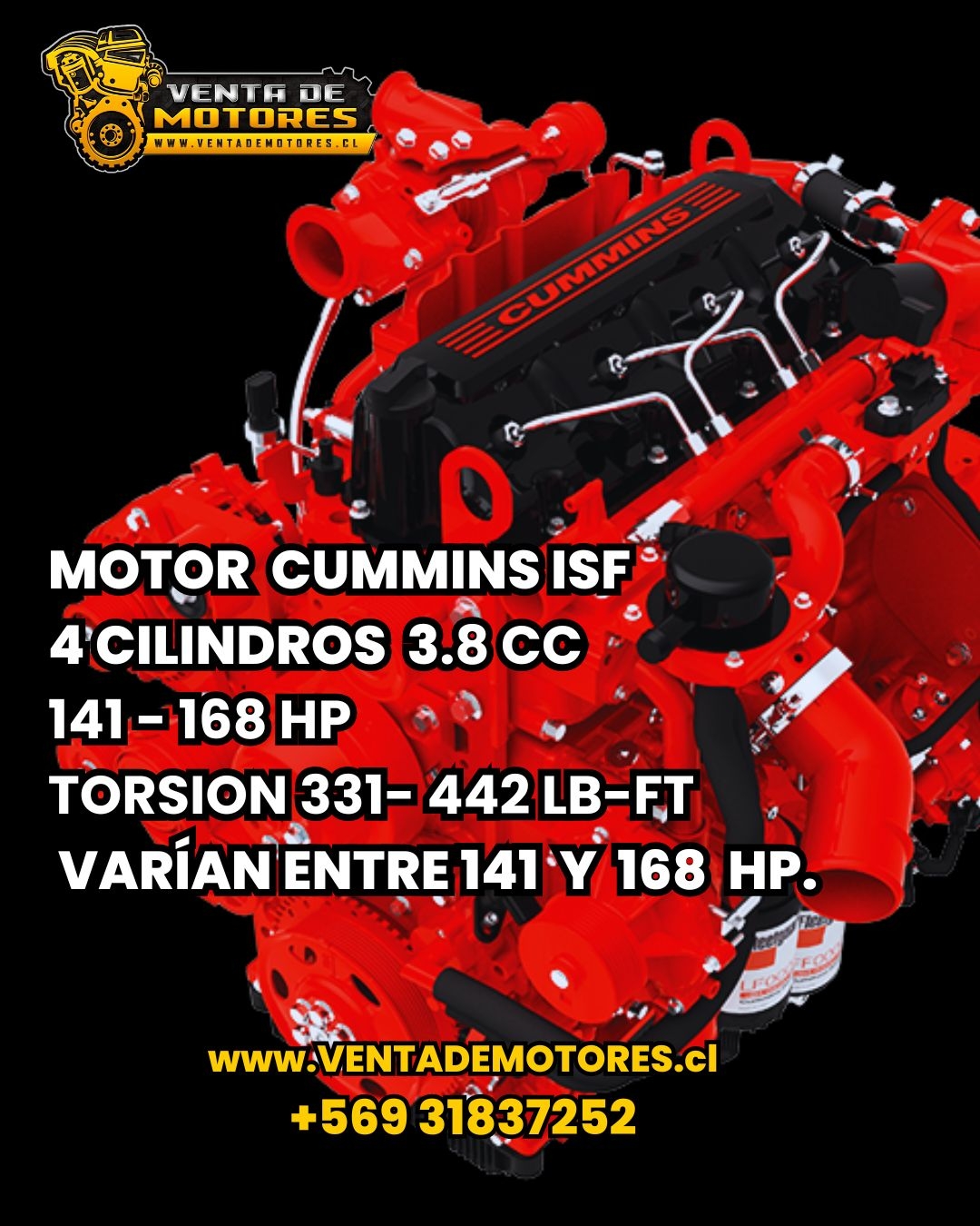 MOTOR DIESEL CUMMINS ISF 3.8